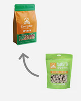 MUSH Everyday Grøn – frysetørret hundefoder med okse, gris og kylling – 400g