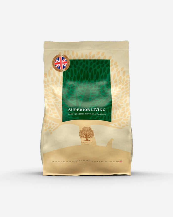 Essential Foods Superior Living – 2,5 kg – Kornfrit hundefoder med små foderpiller