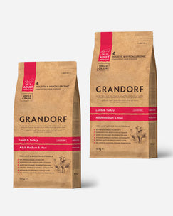 Grandorf Adult Medium & Maxi – lam og kalkun – 2 x 10 kg