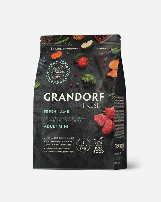 Grandorf Fresh Adult Mini – Frisk lam & sød kartoffel 3 kg
