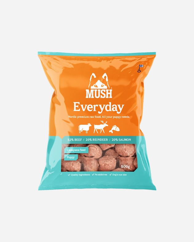 MUSH Everyday Puppy Iceblue - Okse, Ren og Laks - 800g