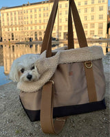 Sporty hundetaske med blødt inderfor i teddy fleece - Aspen