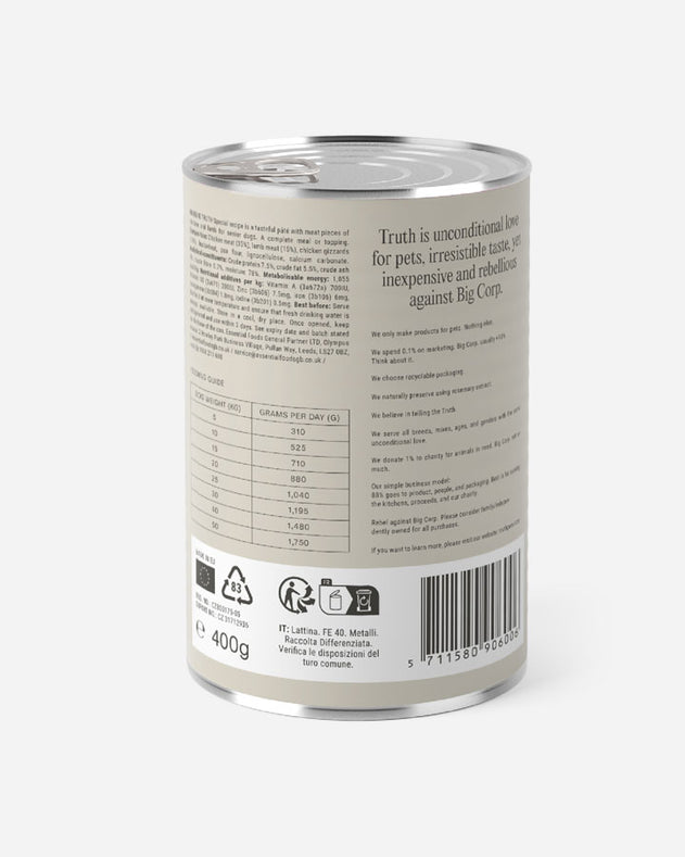 Truth Special for Seniors Paté - Kylling & Lam (6x400g)