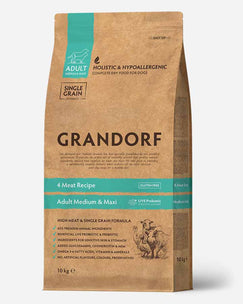 Grandorf Adult 4 Meat - Lam, Kalkun, And og Vildsv - Grandorf - Petlux