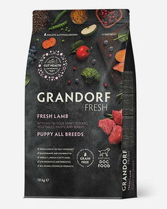 Grandorf Fresh Puppy All Breeds – Frisk lam & sød kartoffel 10 kg