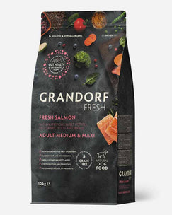 Grandorf Fresh Adult Medium & Maxi – Frisk laks & sød kartoffel 10 kg