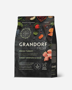 Grandorf Fresh Adult Medium & Maxi – Frisk kalkun & sød kartoffel 3 kg