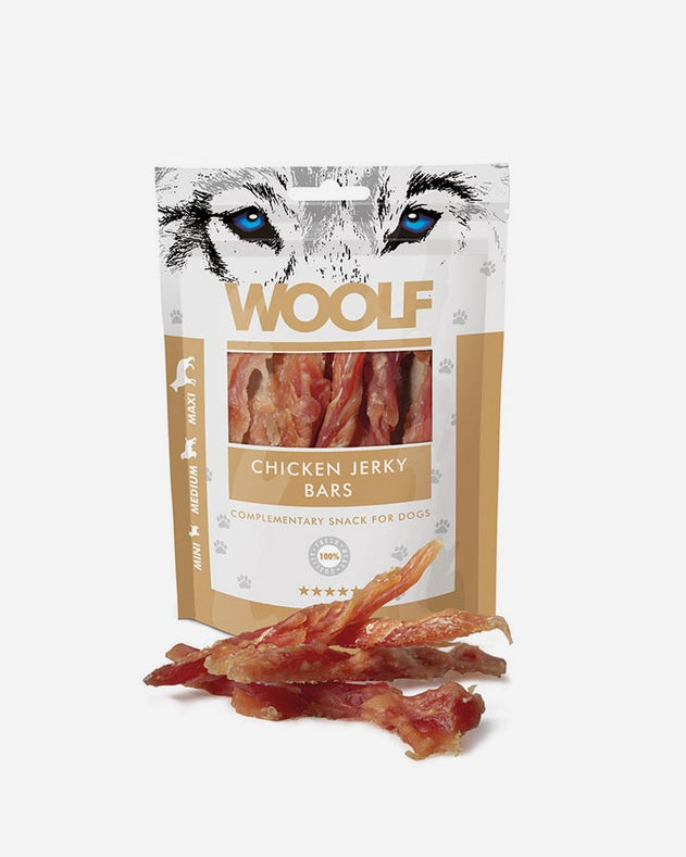 Woolf Chicken Jerky Bars med kylling